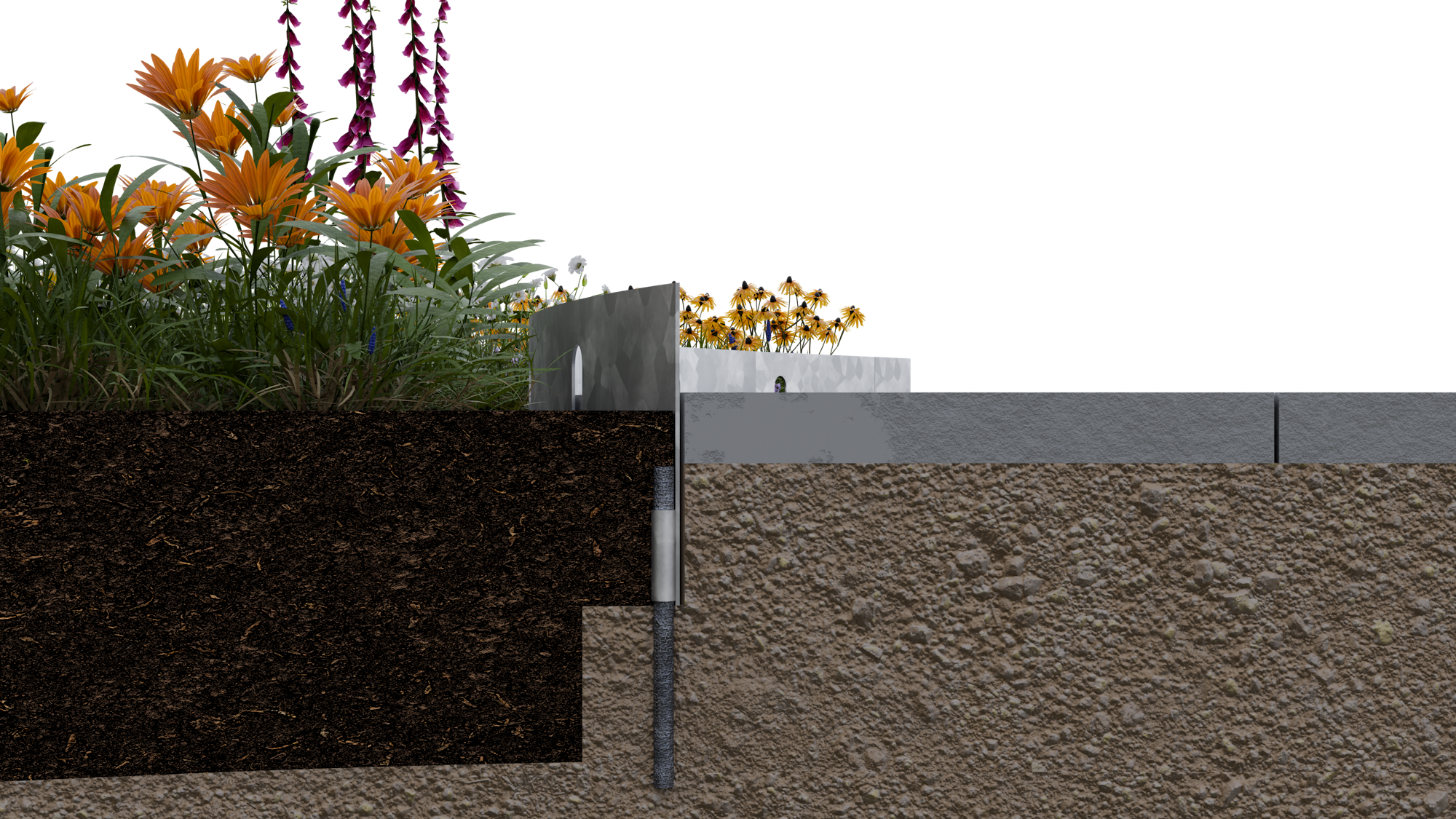 RainEdge Metal Edging Cross Section Kinley