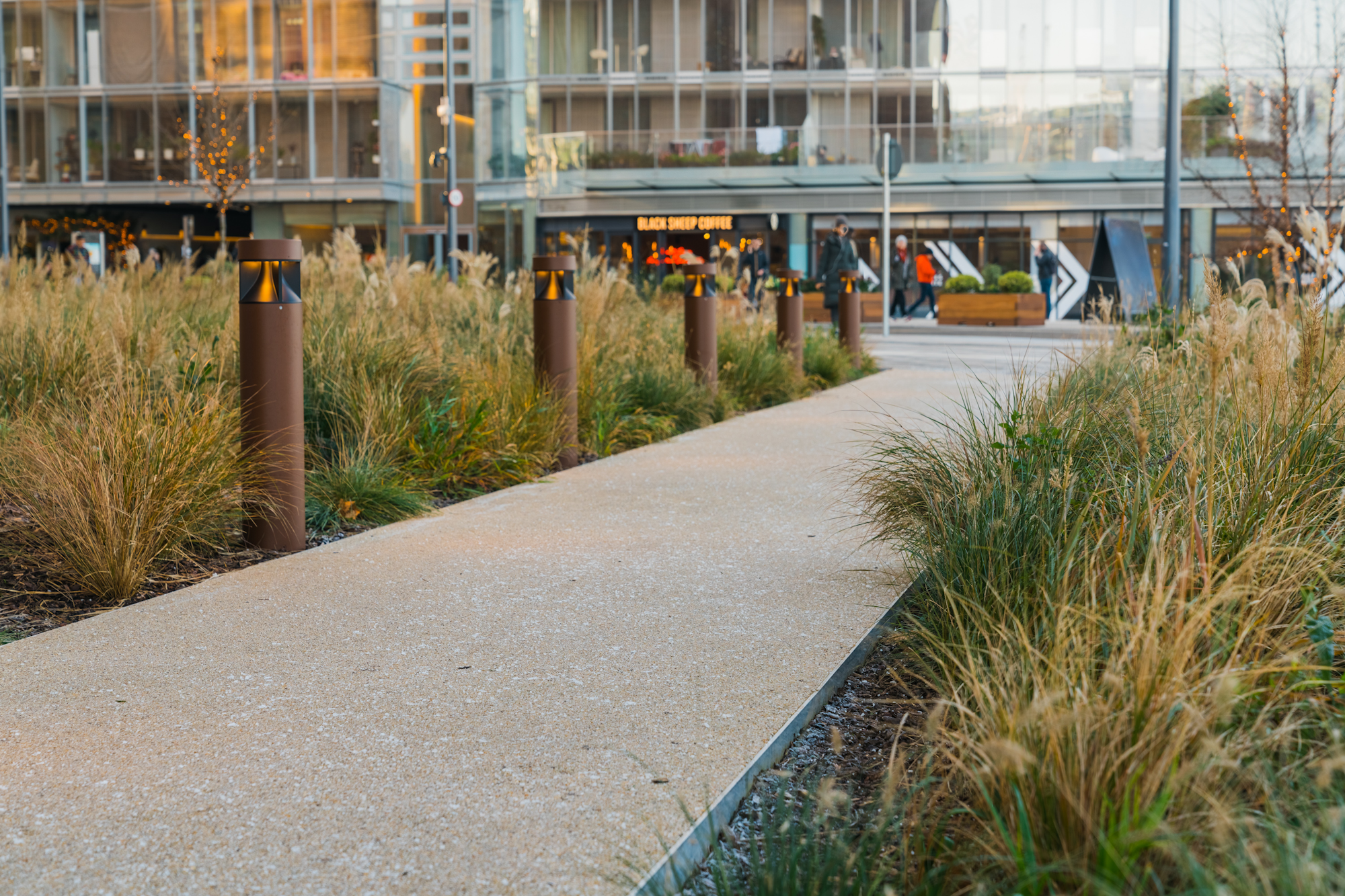 landscape edging path Battersea power station